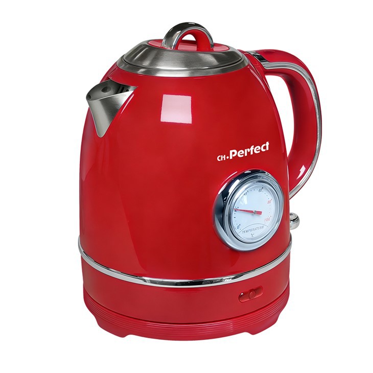 Vintage Kettle With Temperature Display, 1.3L Retro Electric Kettle factory