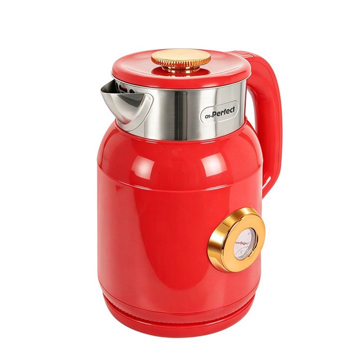 Stainless Steel Spray-painted Exterior, Plastic Overmolded Electric Kettle 1.6L suppliers