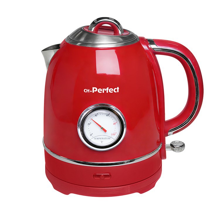 Vintage Kettle With Temperature Display, 1.3L Retro Electric Kettle